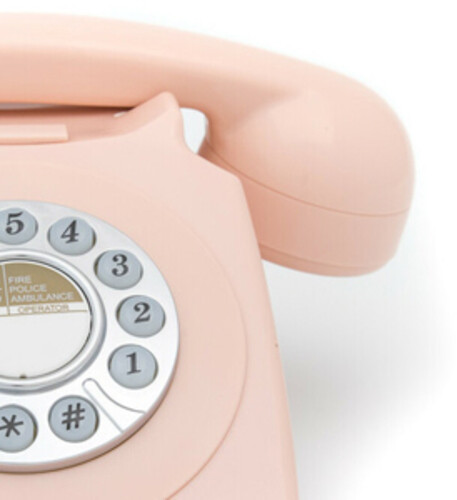 GPO Retro GPO746DPBPN 746 Desktop Push Button Telephone - Carnation Pink (Large Item, Pink)