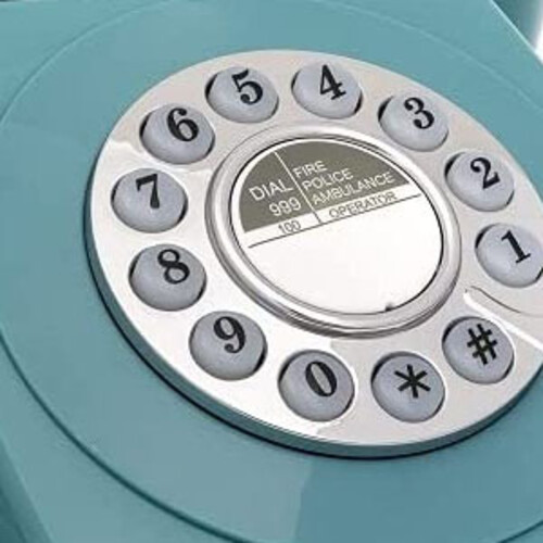 GPO Retro GPO746DPBBL 746 Desktop Push Button Telephone - Blue (Large Item, Blue)