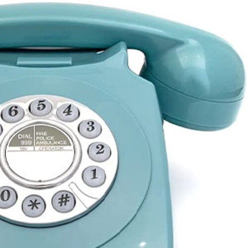 GPO Retro GPO746DPBBL 746 Desktop Push Button Telephone - Blue (Large Item, Blue)