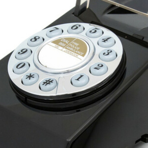 GPO Retro GPOTRMB Trim phone Desktop or Wall Mountable - Black (Large Item, Black)