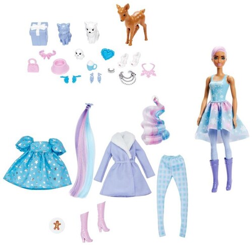 Mattel - Barbie Color Reveal Advent Calendar 2022 (Large Item, Calendar, Doll)