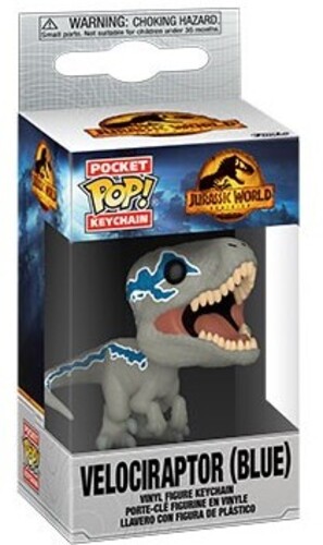 FUNKO POP! KEYCHAIN: Jurassic World Dominion - Velociraptor (Blue) (Vinyl Figure)