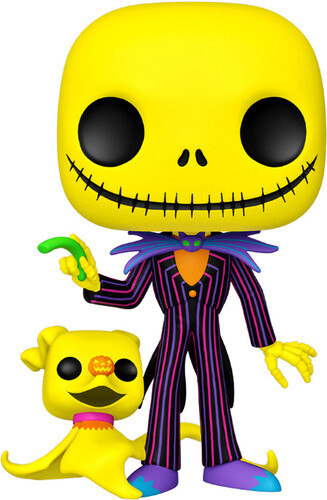 FUNKO POP! JUMBO: The Nightmare Before Christmas BLKLT- Jack&Zero (Large Item, Vinyl Figure)