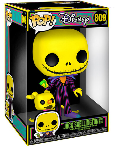 FUNKO POP! JUMBO: The Nightmare Before Christmas BLKLT- Jack&Zero (Large Item, Vinyl Figure)