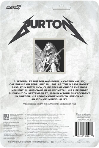 Cliff Burton Wave 1 - Cliff Burton (Cliff 'Em All) (Collectible, Figure, Limited Edition, AE Exclusive)