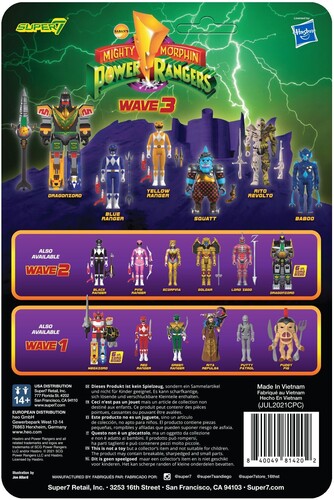 Super7 - Mighty Morphin Power Rangers ReAction Figure Wave 3 - Yellow Ranger (Collectible, Figure, Action Figure)