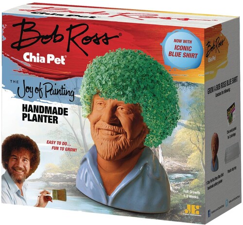 NECA - Chia Pet - Bob Ross - Blue Shirt Version (Figure, Collectible)