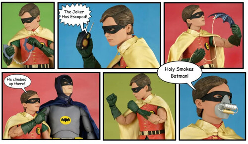 NECA - Batman 66 - Burt Ward Robin 1/4 Scale Action Figure (Large Item, Action Figure, Collectible)