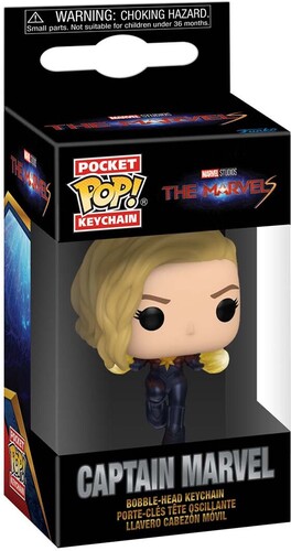 FUNKO POP! KEYCHAIN: The Marvels - Captain Marvel (Vinyl Figure)