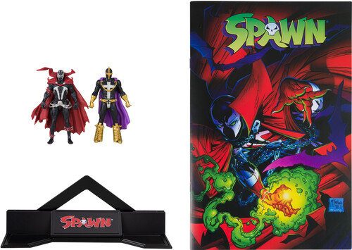 McFarlane Toys - Page Punchers - Spawn 3" Figure With Comic 2Pk - Wave 1 - Spawn And Anti-Spawn (Spawn #1) (Large Item, Action Figure)