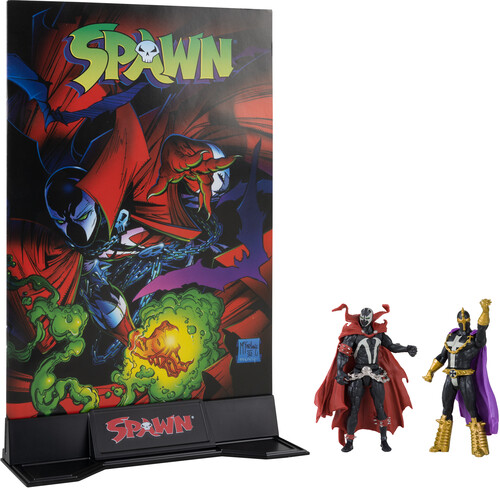 McFarlane Toys - Page Punchers - Spawn 3" Figure With Comic 2Pk - Wave 1 - Spawn And Anti-Spawn (Spawn #1) (Large Item, Action Figure)