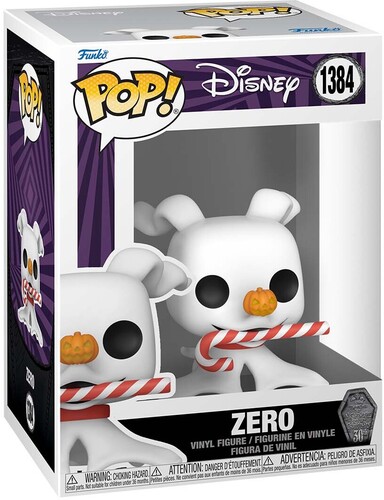 FUNKO POP! DISNEY: The Nightmare Before Christmas 30th- Zero w/CandyCane (Vinyl Figure)