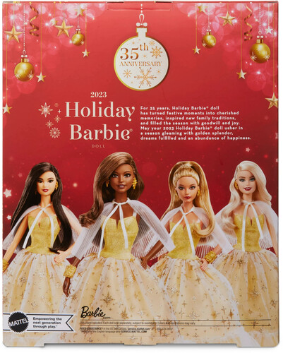 Mattel - 2023 Holiday Doll (Dark Brown Hair) (Large Item, Collectible, Limited Edition, Doll)