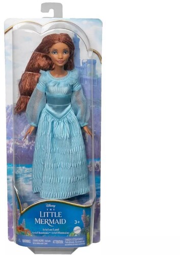 Mattel - Disney The Little Mermaid Ariel on Land Doll, in Blue Dress (Large Item, Doll)