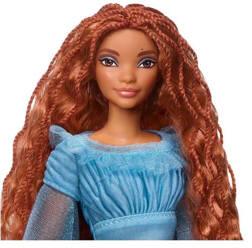 Mattel - Disney The Little Mermaid Ariel on Land Doll, in Blue Dress (Large Item, Doll)