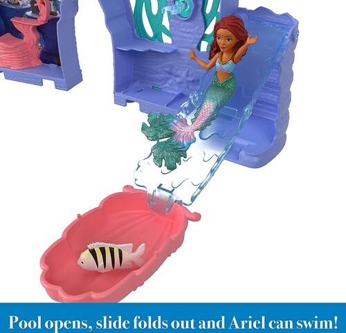 Mattel - Disney The Little Mermaid Storytime Stackers Ariel’s Grotto Playset (Large Item, Doll)