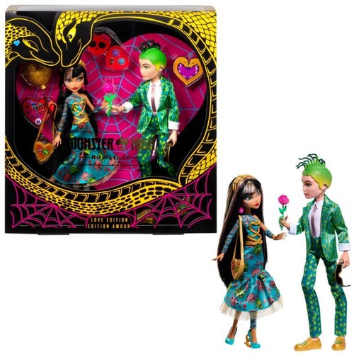 Mattel - Monster High Howliday Love Edition with Cleo De Nile and Deuce Gorgon (Ships in Own Container, Large Item, Doll)