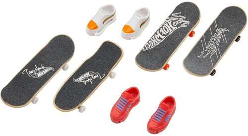 Mattel - Hot Wheels Skate Tony Hawk Tricked Out Pack, Fingerboard and Shoes (Large Item, Toy Car)