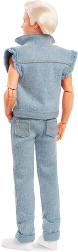 Mattel - Barbie The Movie Ken Doll Wearing All-Denim Matching Set with Ken Underwear (Large Item, Doll)