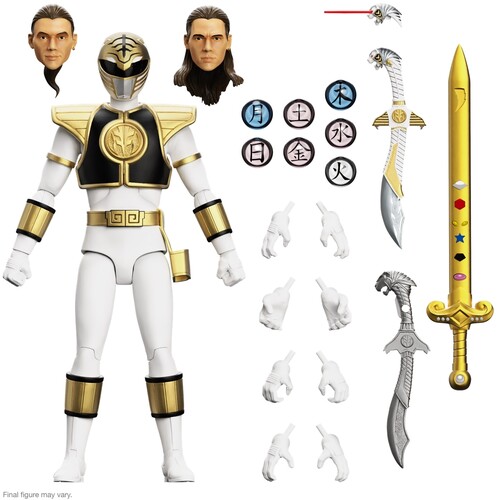 Super7 - Mighty Morphin Power Rangers ULTIMATES! Wave 4 - White Ranger (Large Item, Collectible, Figure, Action Figure)