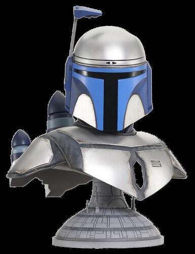Diamond Select Toys Llc - Sw Legends 3D Attack Of The Clones Jango Fett 1/2 Scale Bust (Large Item, Statue, Collectible)