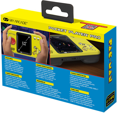 My Arcade DGUNL-4198 PAC-MAN Pocket Player Pro Handheld Portable Gaming System