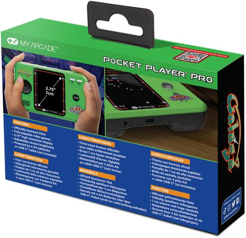 My Arcade DGUNL-4199 Galaga/Galaxian Pocket Player Pro Handheld Portable Gaming System (2 GAMES IN 1)