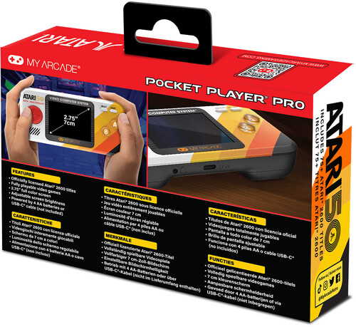 My Arcade DGUNL-7015 Atari Pocket Player Pro Handheld Portable Gaming System 100 Games