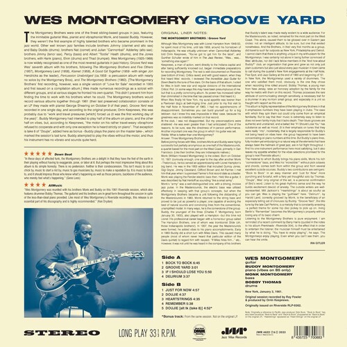 Wes Montgomery - Groove Yard - Limited 180-Gram Vinyl with Bonus Track [Import] (Limited Edition, 180 Gram Vinyl, Bonus Track, Spain - Import)