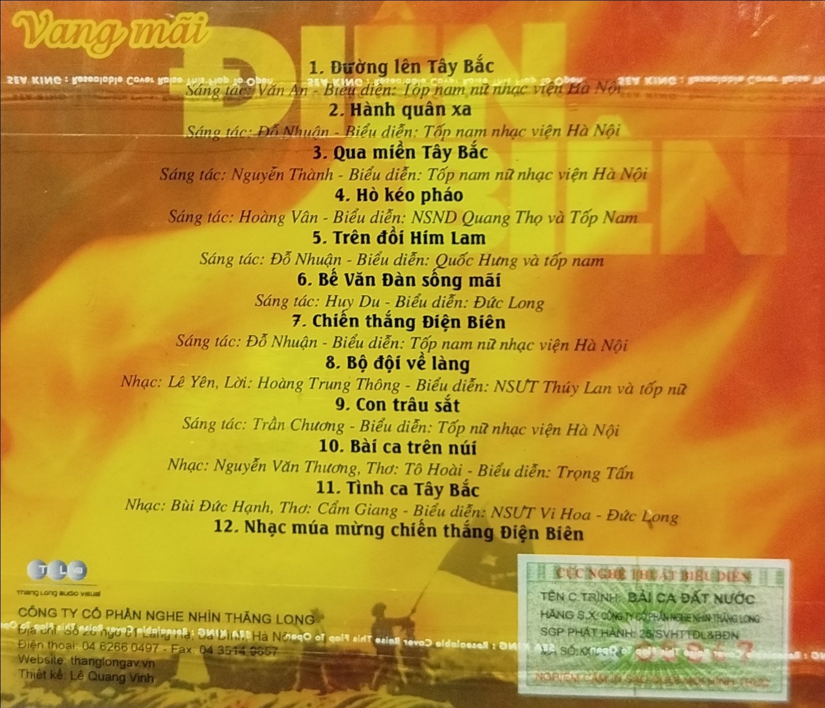 ĐĨA CD VANG MÃI ĐỆN BIÊN