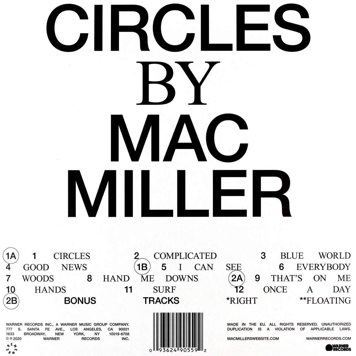 vinyl Mac Miller - Circles (2LP, Clear Vinyl)