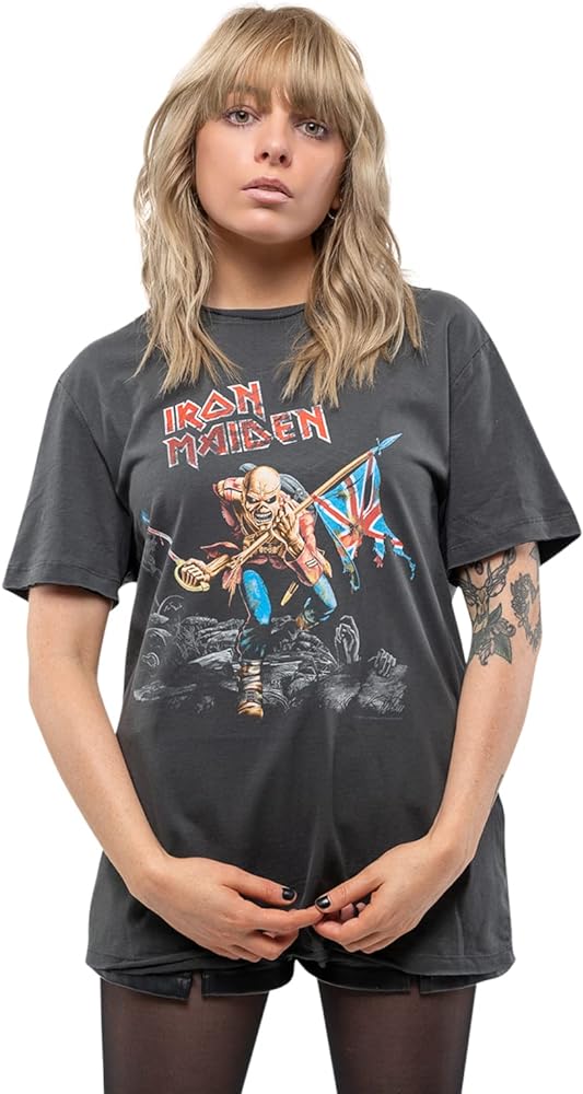 IRON MAIDEN - 80S TOUR SIZE XL - CHARCOAL