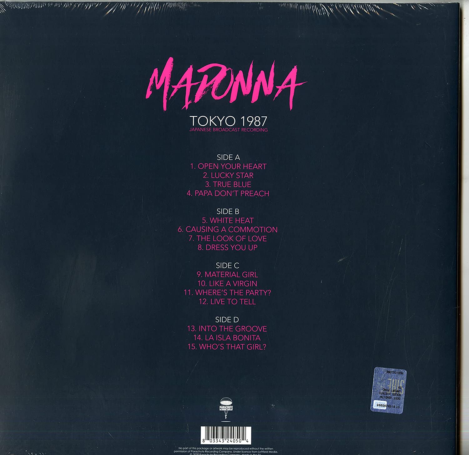 Đĩa LP Madonna - Tokyo 1987