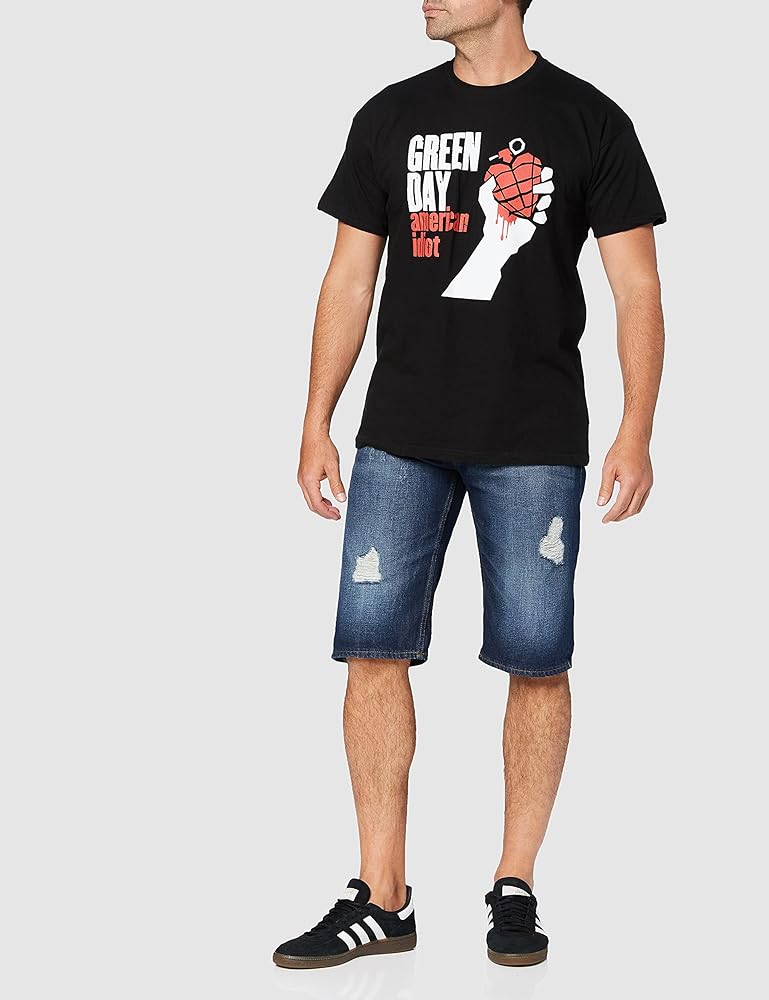 GREENDAY - AMERICAN IDIOT AMPLIFIED LARGE VINTAGE BLACK T SHIRT