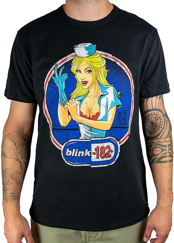 BLINK 182 ENEMA OF THE STATE T SHIRT VINTAGE BLACK MEDIUM