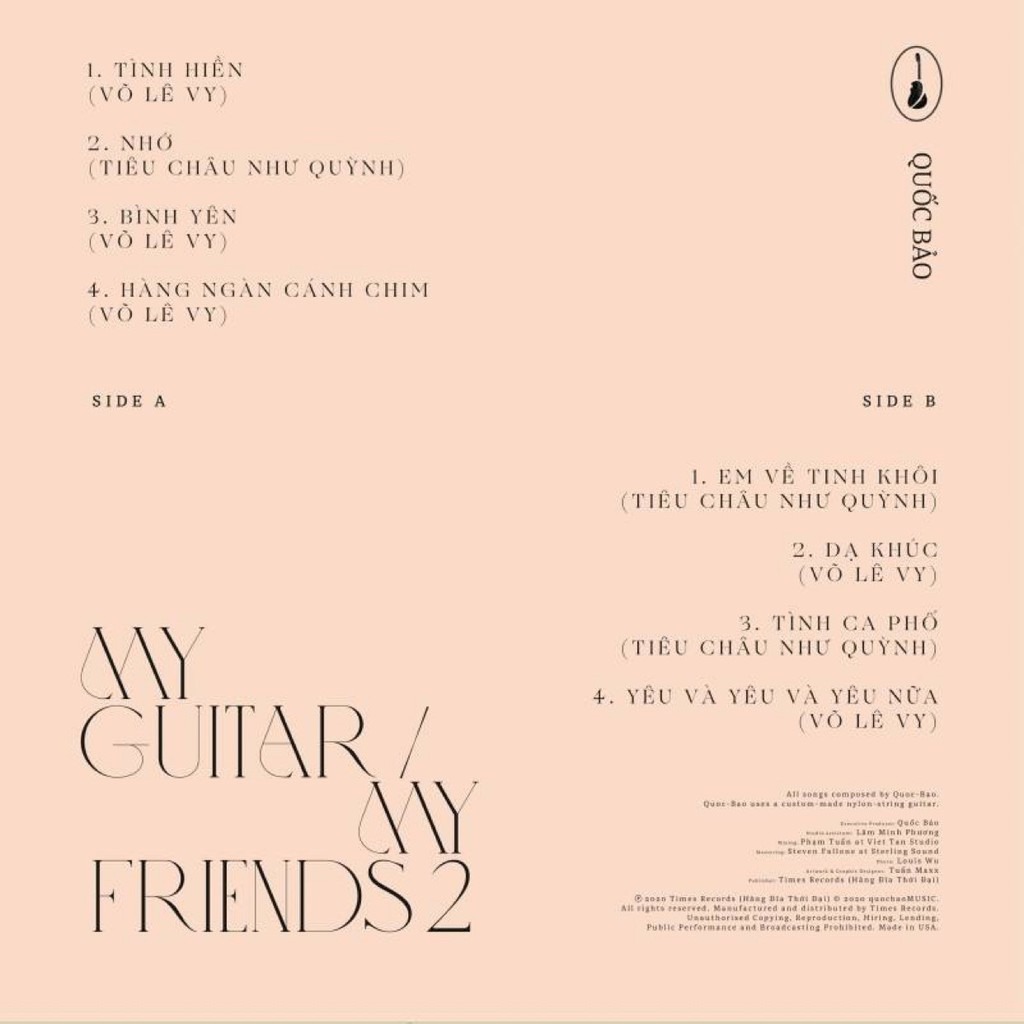QUỐC BẢO - MY GUITAR MY FRIENDS 2 (LIMITED VINYL LP)