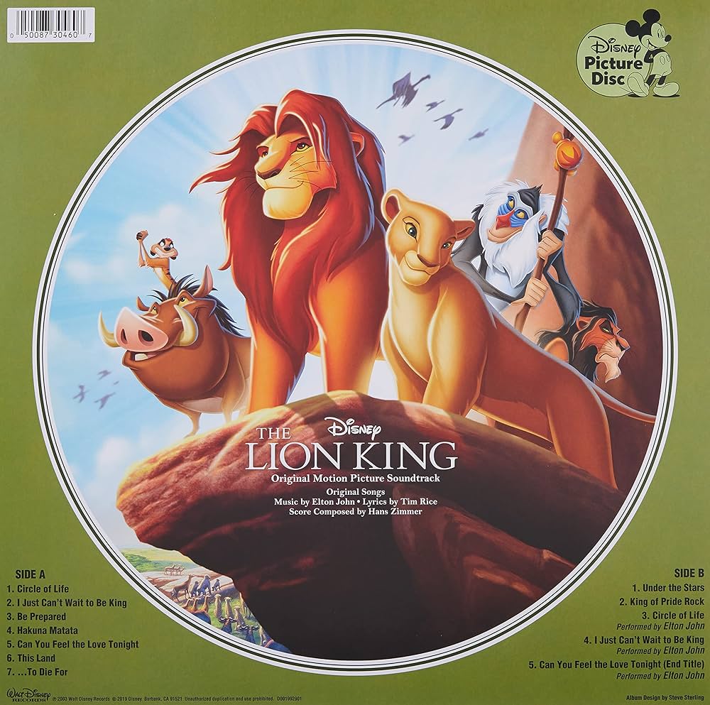 HANS ZIMMER - LION KING OST (PICTURE DISC)
