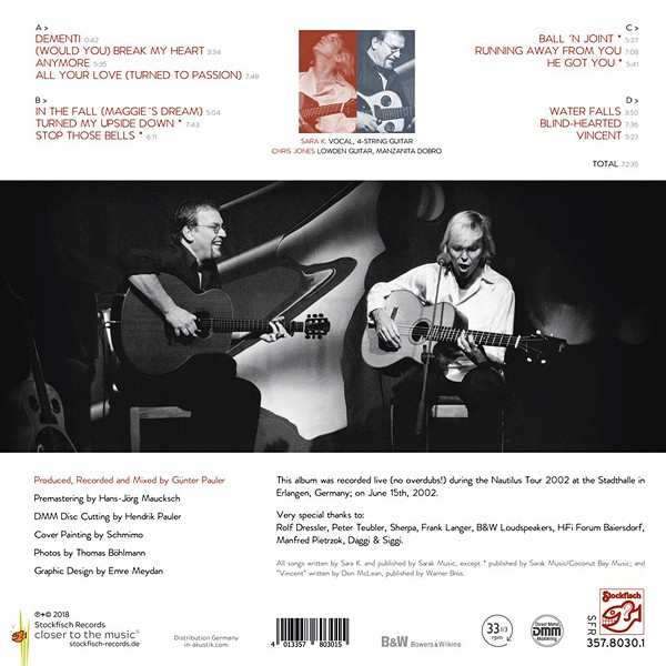 Sara K. & Chris Jones - Live in Concert (2LP)