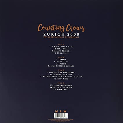 Đĩa LP COUNTING CROWS - Zurich 2000: Swiss Broadcast Recording