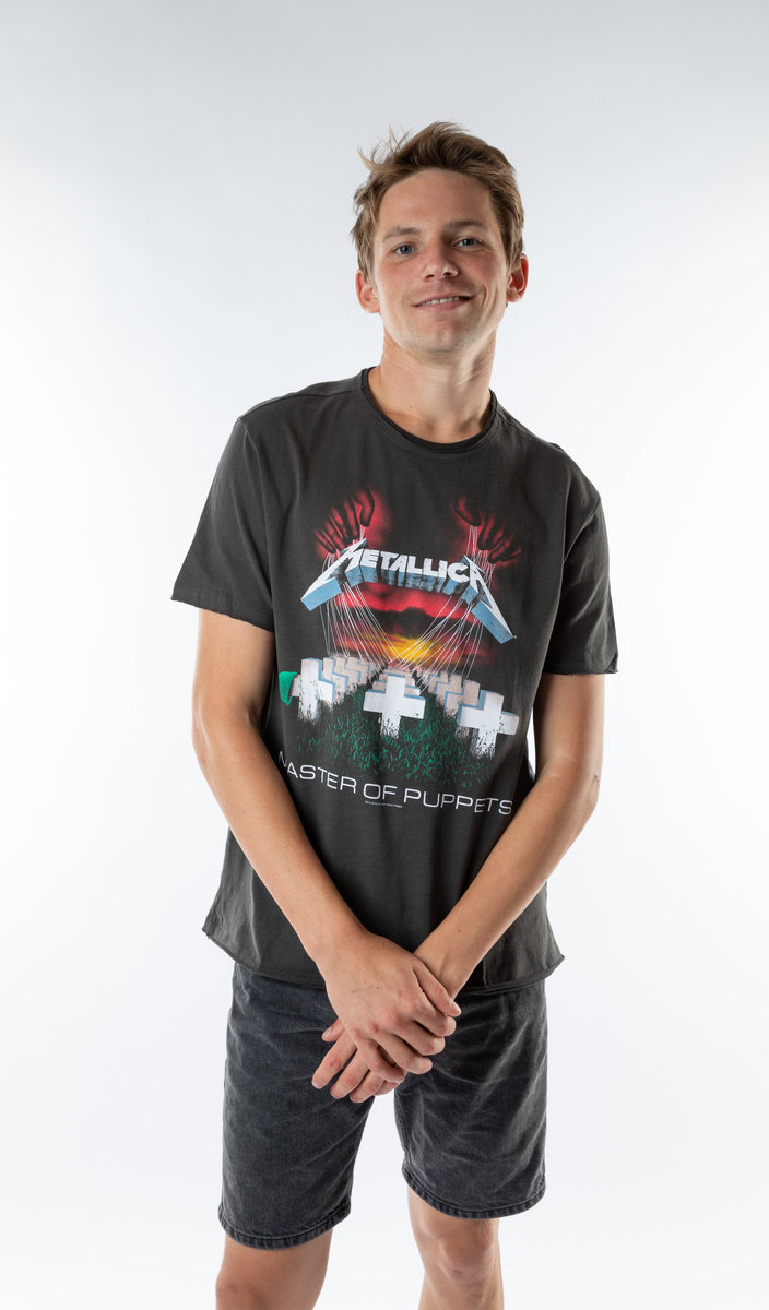 METALLICA - MASTERS OF PUPPETS AMPLIFIED VINTAGE CHARCOAL LARGE T