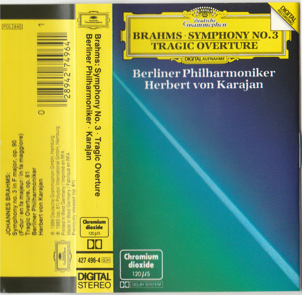vinyl BERLIN PHILHARMONIC , HERBERT VON KARAJAN - SYMPHONY NO. 3, TRAGIC OVERTURE (180G)
