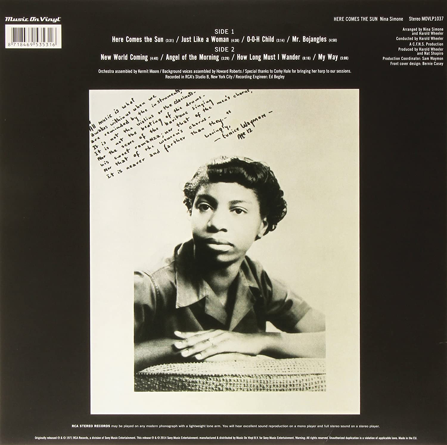 Đĩa LP Nina Simone - Here Comes the Sun