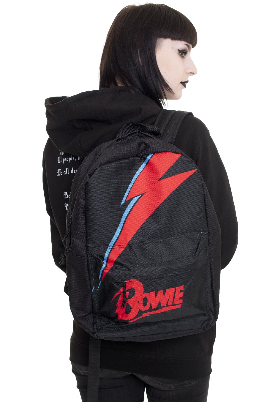 DAVID BOWIE BACKPACK - LIGHTNING BLACK (ROCKSAX)