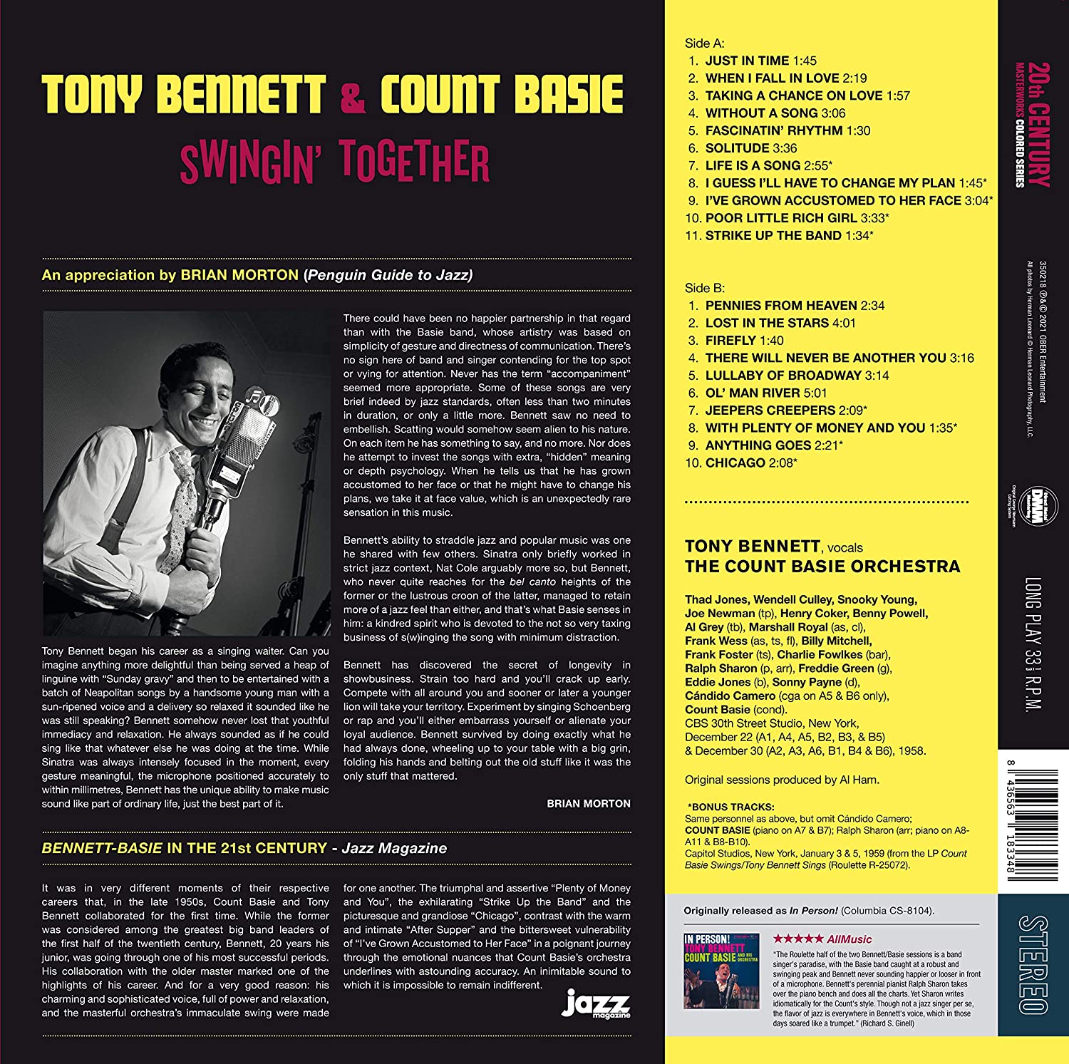 Tony Bennett & Count Basie Swingin' - Together