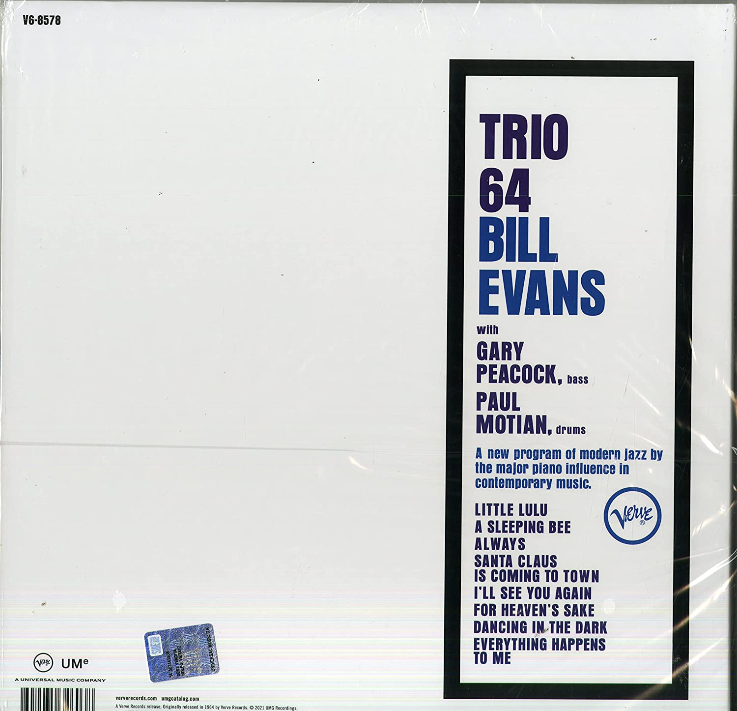 BILL EVANS - BILL EVANS - TRIO '64 (VERVE ACOUSTIC SOUNDS SERIES)