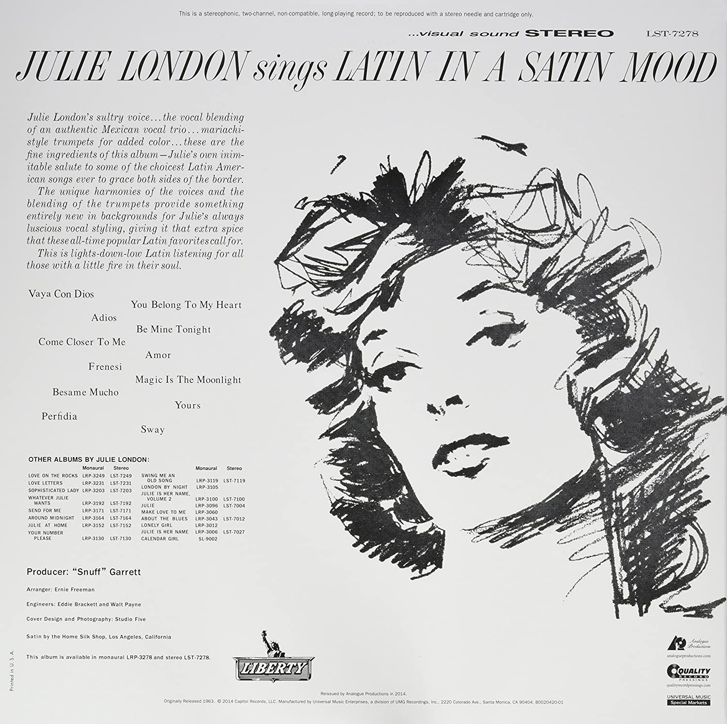 JULIE LONDON - Latin In A Satin Mood