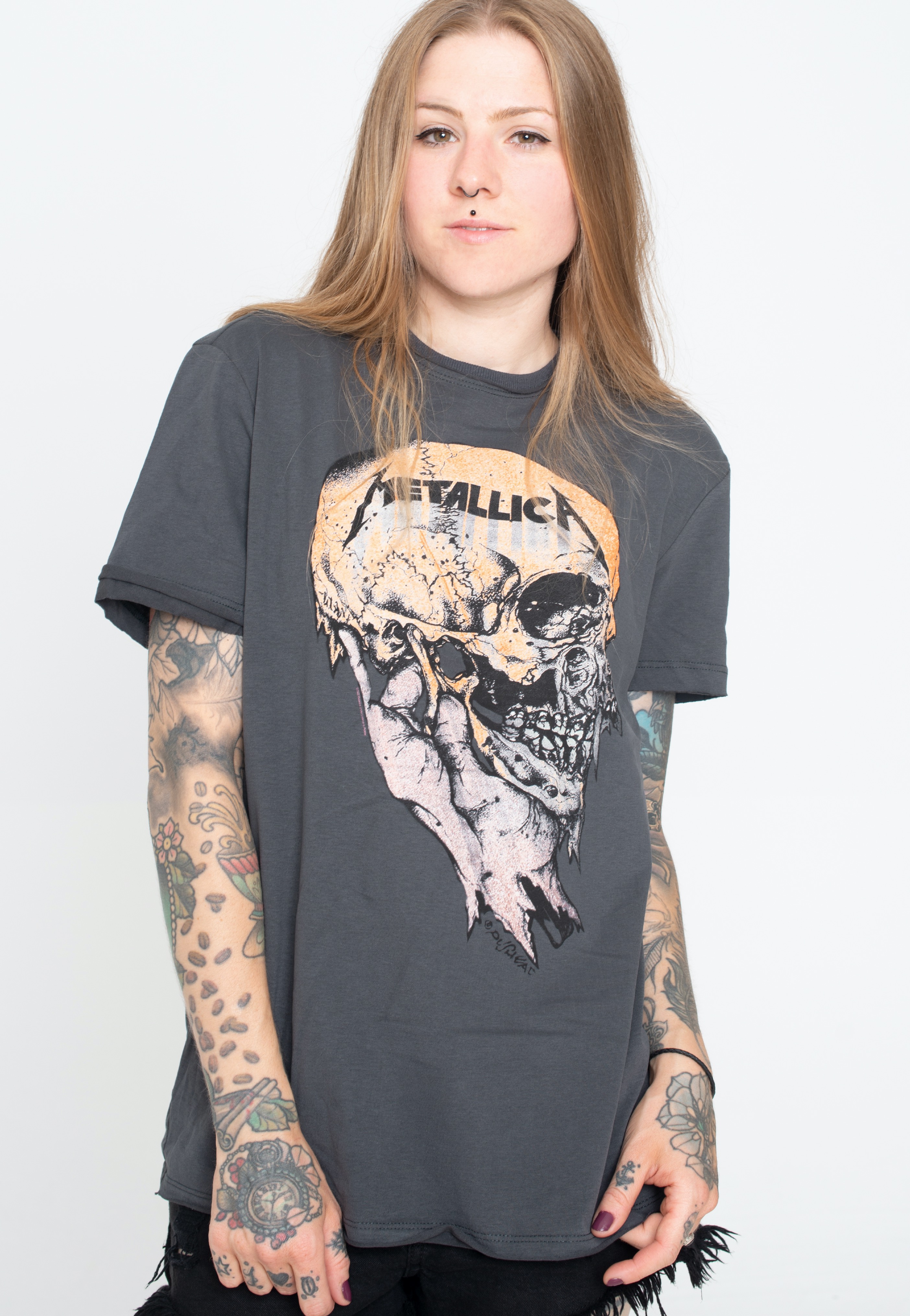 METALLICA SAD BUT TRUE AMPLIFIED SMALL VINTAGE CHARCOAL T SHIRT