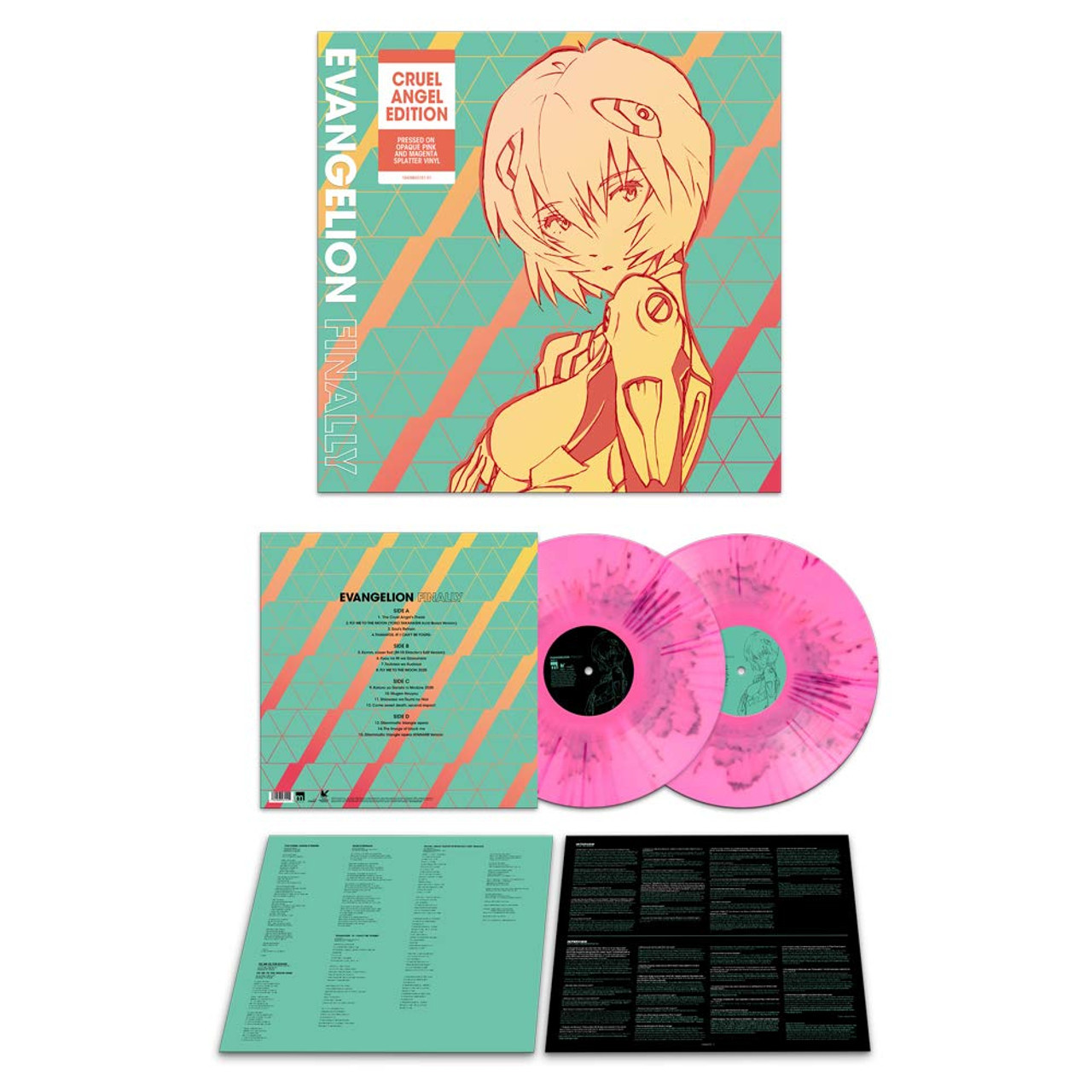 vinyl VARIOUS ARTISTS - EVANGELION FINALLY OST (2LP/PINK SPLATTER VINYL)