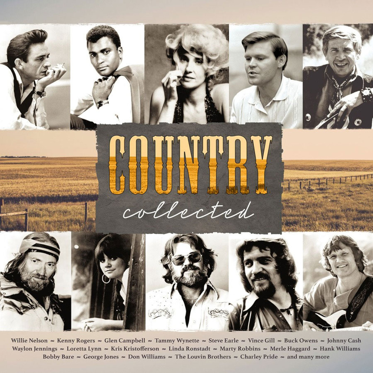 Country Collected Numbered Limited Edition 180g Import 2LP (Crystal Clear Vinyl)