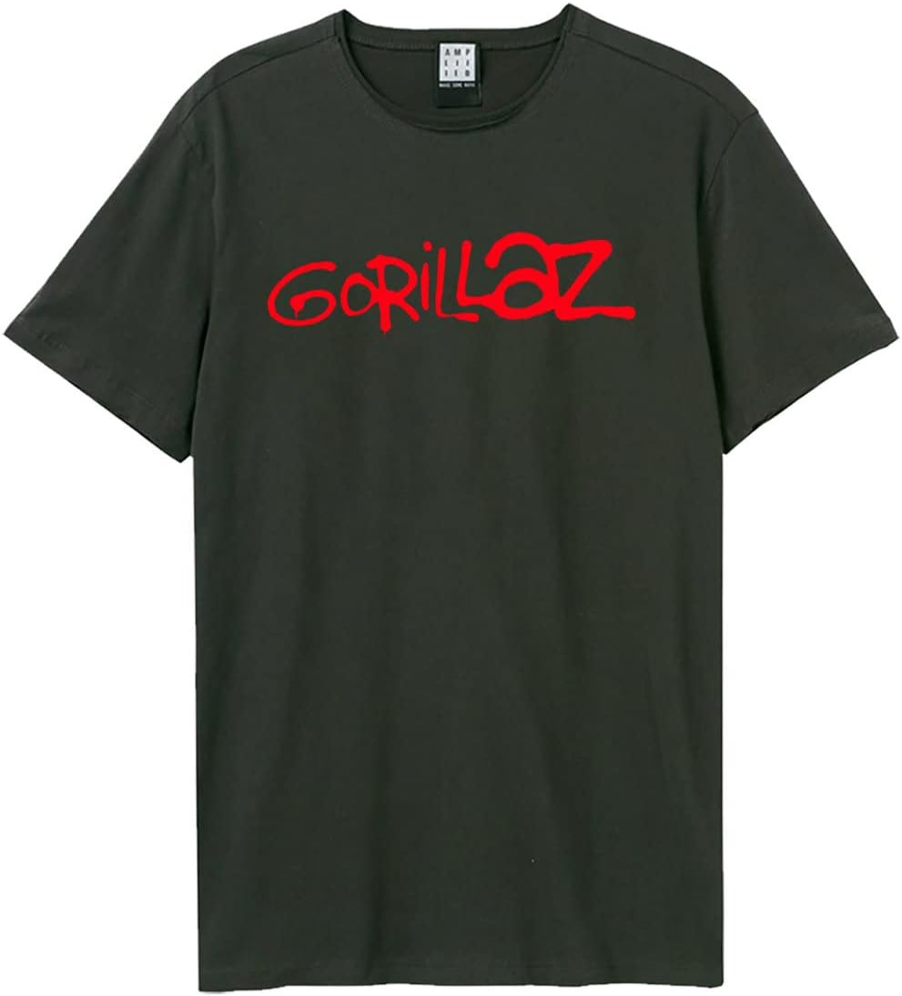 GORILLAZ - LOGO AMPLIFIED X LARGE VINTAGE CHARCOAL T SHIRT